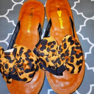 Womens Cheetah Print Flip Flop